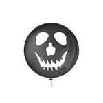 Balão 5'' Decorado Caveira Preto Ebano e Branco - 15 unidades - Balões São Roque - magazine 25