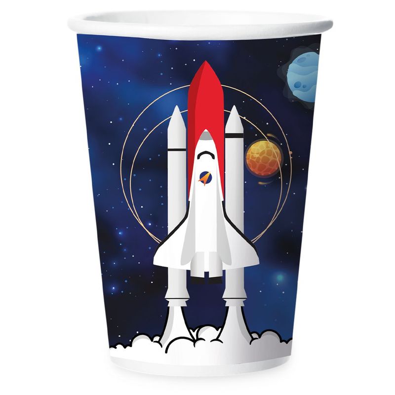 Copo Papel 180 Ml Espacial 12 Unidades - Regina - Rizzo Embalagens