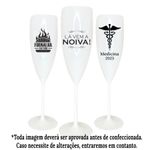 Taça de Champanhe Personalizável - Branco - 1 unidade - Rizzo
