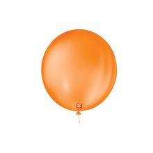Balão de Festa Látex Liso 9''23cm Redondo  - Laranja Mandarim - 50 unidades - Balões São Roque - Magazine 25
