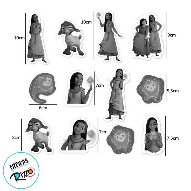 Mini Personagens Decorativos - Wish - 12 unidades - Regina - Rizzo