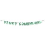 Faixa Decorativa Lettering Gliter Festa PK XD "Vamos Comemorar" 1 Unidade - Cromus - Magazine 25