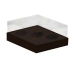 Caixa Ovo de Colher Triplo - Meio Ovo de 50g a 80g - Marrom - 20,5 x 17 x 6,5 cm - 5 un - Assk - Magazine 25
