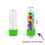 Mini Tubete Lembrancinha 8cm 10 unidades - Verde Claro - Rizzo Embalagens e Festas