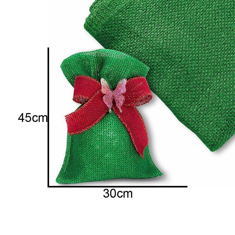 Saco Juta - 30Cmx45cm - Verde Bandeira - 1 unidade - Halley Fitas
