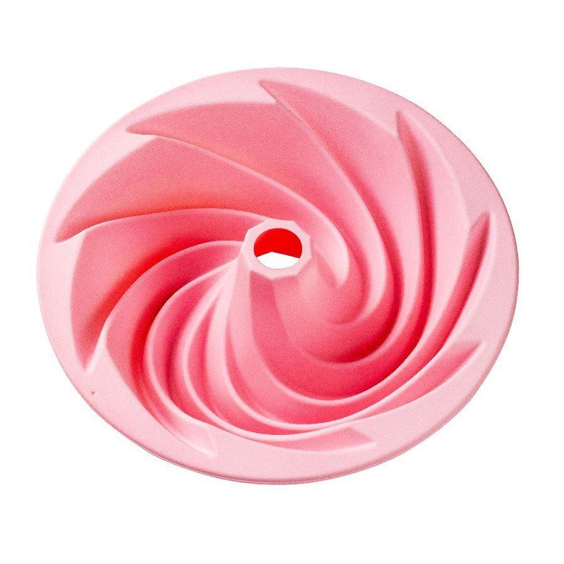 Forma De Silicone - 24,5x24,5x7,8Cm - Colors Espiral - Rosa  - 1 unidade - Cromus Linha Profissional Allonsy - Rizzo