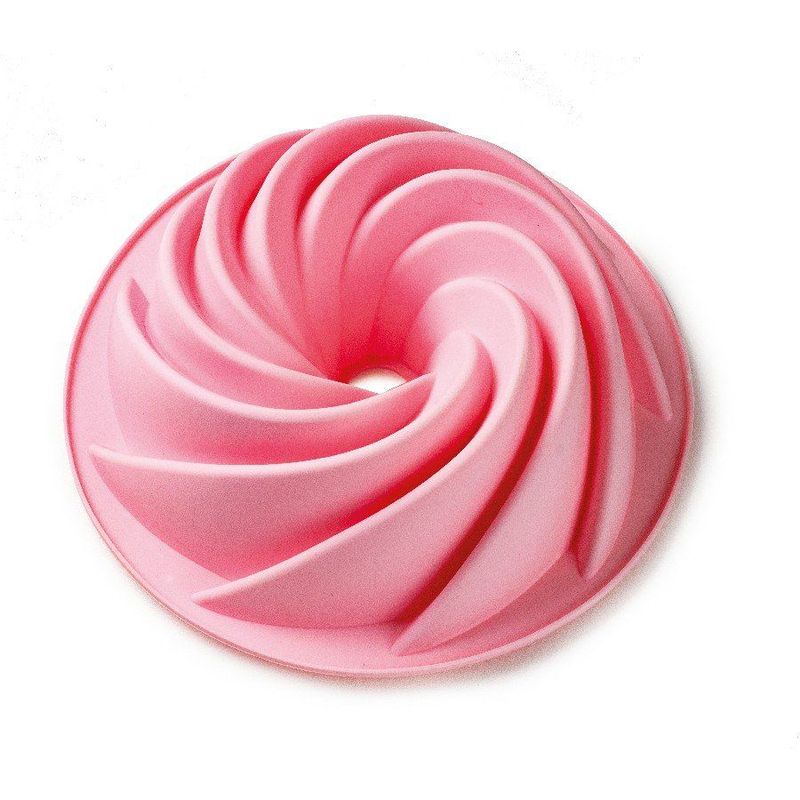 Forma De Silicone - 24,5x24,5x7,8Cm - Colors Espiral - Rosa  - 1 unidade - Cromus Linha Profissional Allonsy - Rizzo