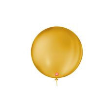 Balão de Festa Látex Liso 9''23cm Redondo - Amarelo Ocre - 50 unidades - Balões São Roque - Magazine 25