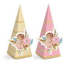 Caixa Mini Cone com Aplique Festa Unicórnio - 8 unidades - Cromus - Magazine 25s