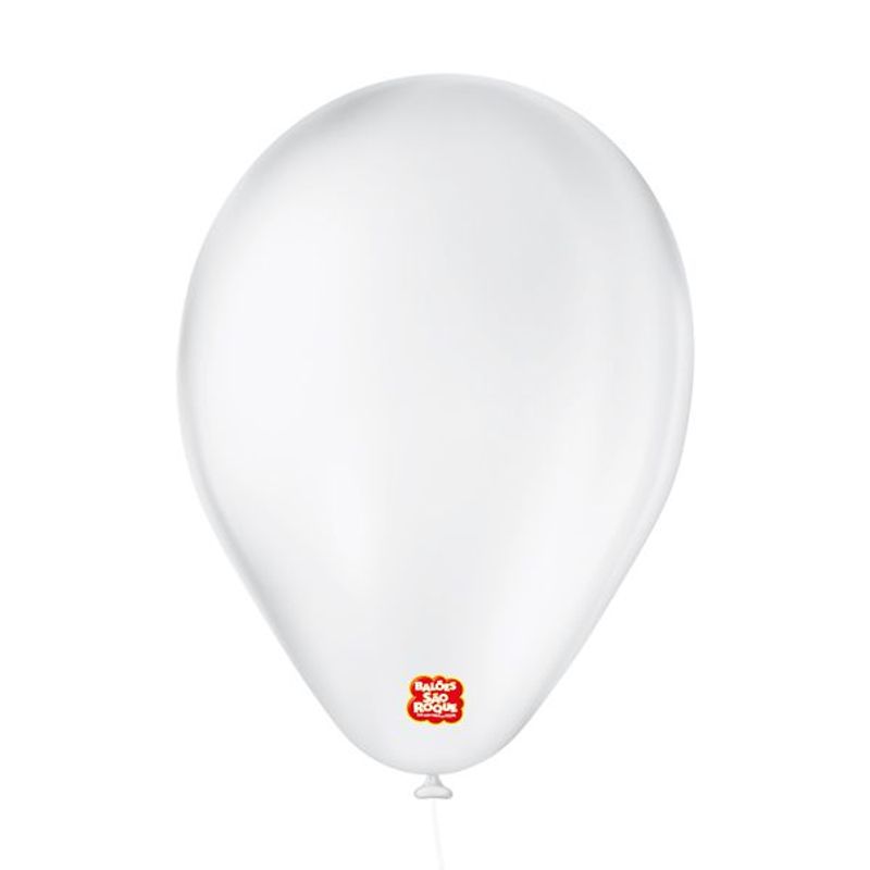 Balão de Festa 6,5" Basic - Branco - 50 Unidades - Balões São Roque - magazine 25