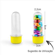Mini Tubete Lembrancinha 8cm 10 unidades - Amarelo - Magazine 25 e Festas