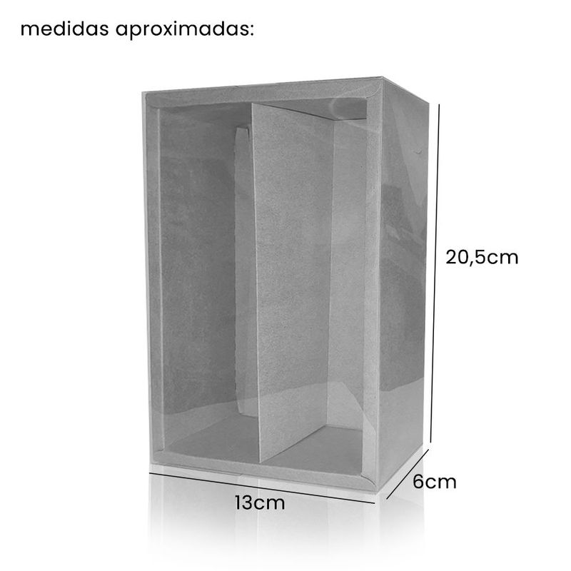 Caixa Mini Champanhe e Taça (20,5cm x 13cm x 6cm) Branca 5 unidades Assk