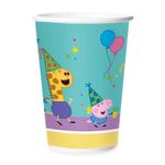 Copo de Papel Festa Peppa Pig Clássica 180ml - 12 unidades - Regina - Rizzo Embalagens