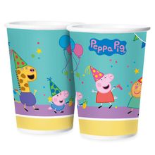 Copo de Papel Festa Peppa Pig Clássica 180ml - 12 unidades - Regina - Magazine 25