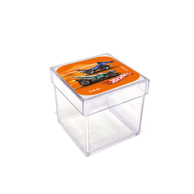 Caixinha Acrílica Lembrancinha Festa Hot Wheels - 5cm x 5cm 20 unidades - Magazine 25 Embalagens