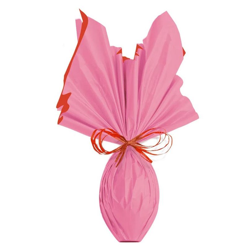 Folha para Ovos de Páscoa Double Face Acetinado Rosa/Vermelho 69 x 89 cm - 5 unidades - Cromus Páscoa - Magazine 25