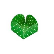 Forminhas para Doces 4 Pétalas Poá Verde Bandeira e Branco - 50 unidades - NC Toys - Magazine 25