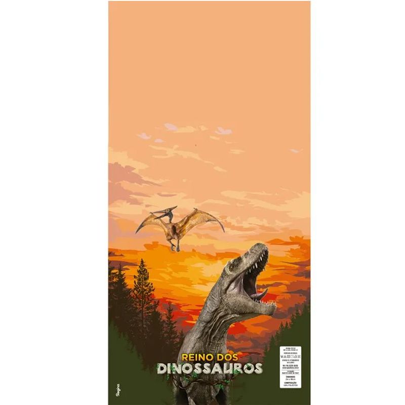 Trilho de Mesa - Reino dos Dinossauros - 02mX40cm - 01 UN - Regina - Magazine 25