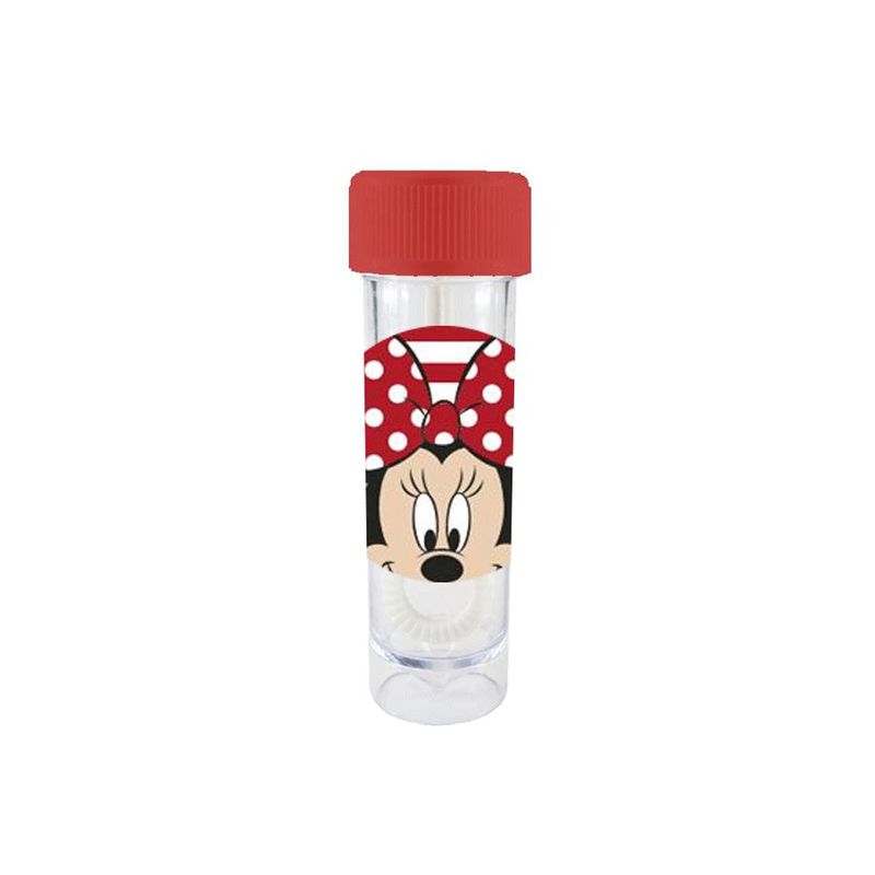 Mini Tubete Lembrancinha Bolha de Sabão Festa Minnie Mouse Vermelho 9cm 20 Unidades Rizzo Embalagens