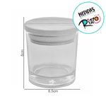 Pote de Vidro  Hermético com Tampa de Madeira 120ml - 6,5x8cm - 1 unidade - Rizzo