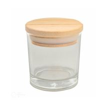 Pote de Vidro  Hermético com Tampa de Madeira 120ml - 6,5x8cm - 1 unidade - Magazine 25
