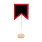 Lousa para Personalizar Bandeirinha Vermelha com Apoio - 25cm - 1 unidade - Rizzo