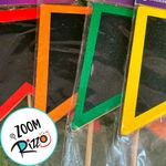 Lousa para Personalizar Bandeirinha Vermelha com Apoio - 25cm - 1 unidade - Rizzo