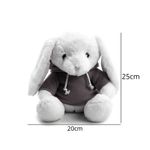 Coelho Pelúcia com Blusa Moletom Capuz - Rosa - 25cm - 01 unidade - Cromus Páscoa - Rizzo Embalagens