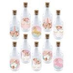 Garrafinha de Plástico 50ml com Tampa Rolha - Festa Unicórnio - 10 Unidades - Rizzo Embalagens