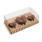 Caixa para Coração Lapidado 200g /18g / 18g - Kraft Doçura - 06 Unidades - Cromus - Magazine 25