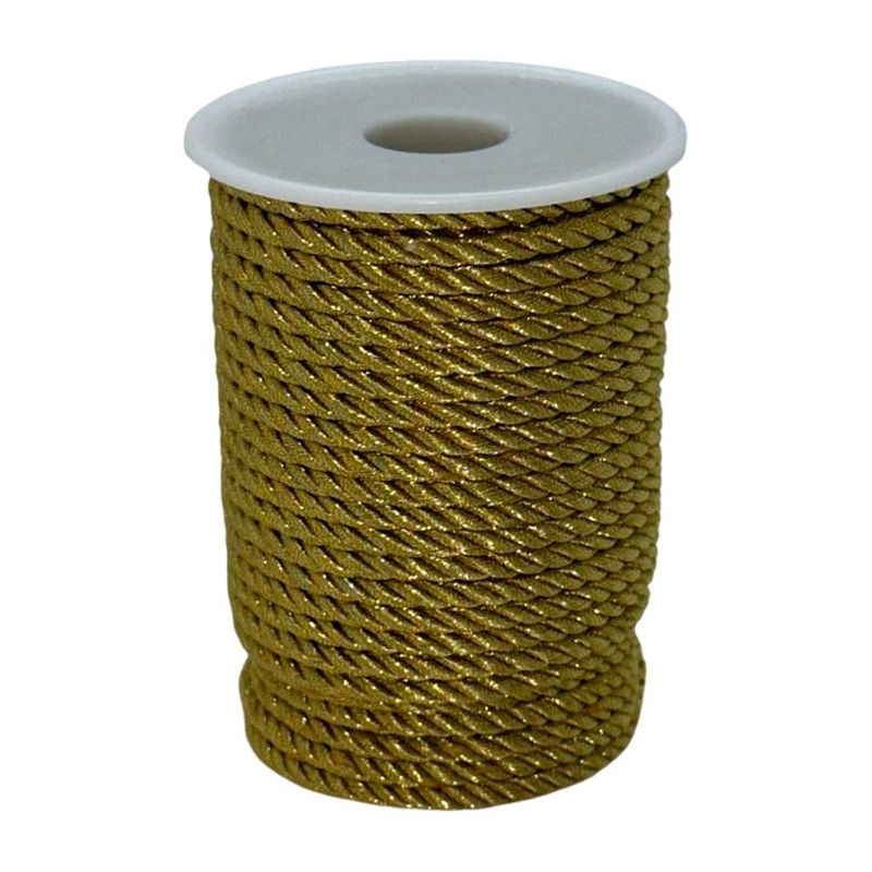 Cordão Decorativo São Francisco - Dourado - 5mm - 1 unidade - Magazine 25