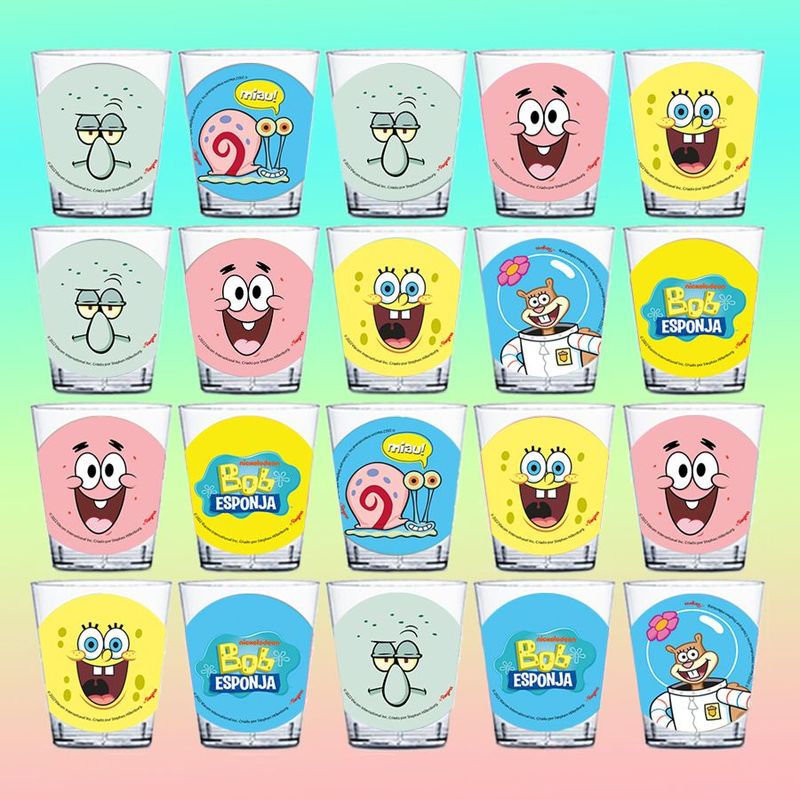 Copinho para Doces 40 ml - Festa Bob Esponja  - 20 unidades - Magazine 25