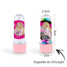 Mini Tubete Lembrancinha Festa Barbie 8cm 20 Unidades - Rosa Claro - Magazine 25