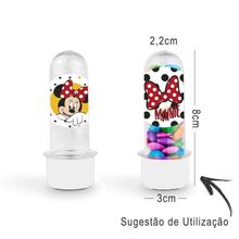 Mini Tubete Lembrancinha Festa Minnie Mouse 8cm 20 unidades - Branco - Magazine 25