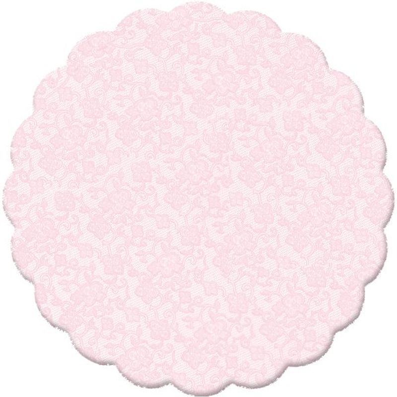 Fundo Rendado Redondo Rosa 7cm - 100 unidades - Cromus - Rizzo Embalagens