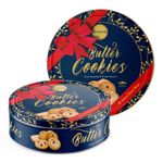Lata de Biscoitos Amanteigados Sortidos Estampa Red Ribbon 454g - Dancake