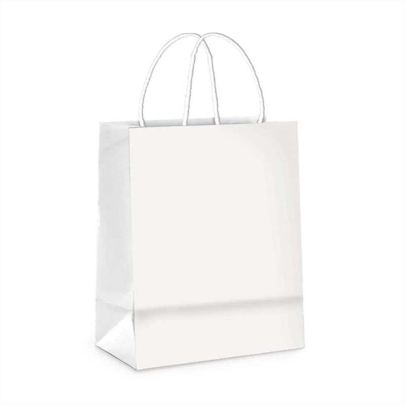 Sacola de Papel Econômica Branco Pp - 16x12x7cm - 50 Un