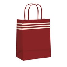 Sacola Papel Polo Carbenet Vermelho M 26x19,5x9,5 - 10 Un