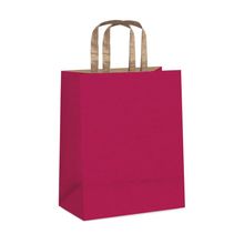 Sacola Papel Pink com Alça Chata Kraft P 21,5x15x8 - 10 Un