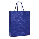 Sacola Premium Lisa Azul com Relevo G 34x38x15 - 10 Un