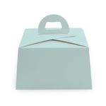 Caixa para Bolo Candy Azul Turquesa P 16x16x9cm - 6 Un