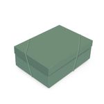 Caixa Retangular com Tampa Natural Green P 24x18x8 - 10 Un