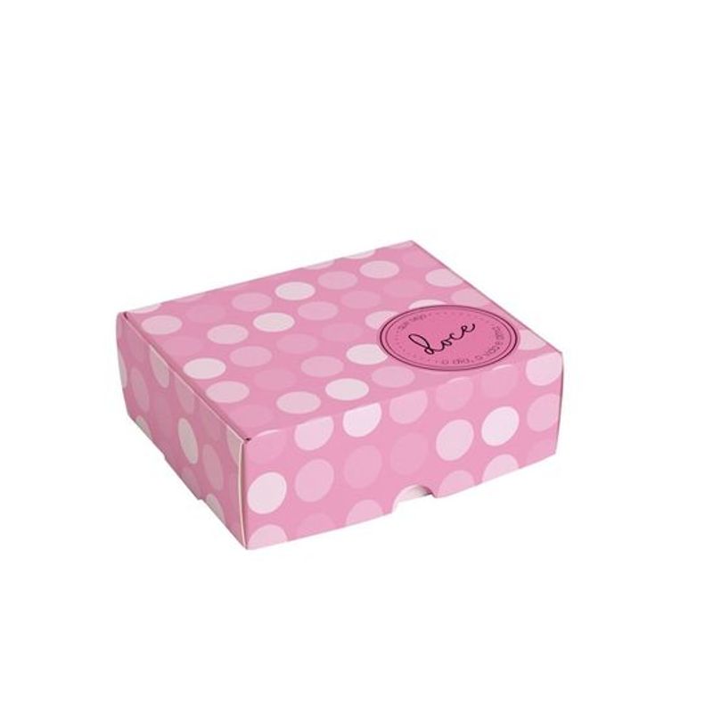 Caixa para 4 Brigadeiros Que Seja Doce Rosa 9X9X4,5 - 100 Un