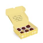 Caixa para 4 Brigadeiros Que Seja Doce Amarelo 9X9X4,5 - 100 Un