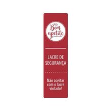 Etiqueta Adesiva 4x8cm Lacre de Segurança Vermelho - 500 Un