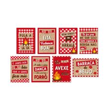 Cartaz Decorativo Xadrez Junino 25x35 - 8 Un
