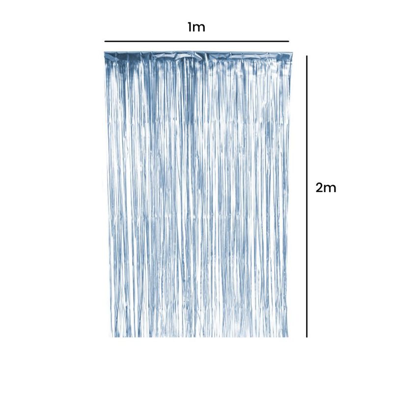 Cortina Decorativa Fosca Azul L1 x A2 m- 01unidade - Artlille - Magazine 25