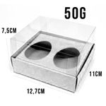 Caixa Ovo de Colher Duplo - Meio Ovo de 50g a 80g - 10cm x 10cm x 4cm - Kraft - 5unidades - Assk - Páscoa Magazine 25