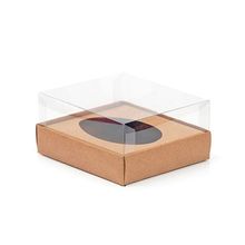 Caixa Ovo de Colher - Meio Ovo de 100g a 150g - 11cm x 12,7cm x 7,5cm - Kraft - 5unidades - Assk - Páscoa Magazine 25 Embalage