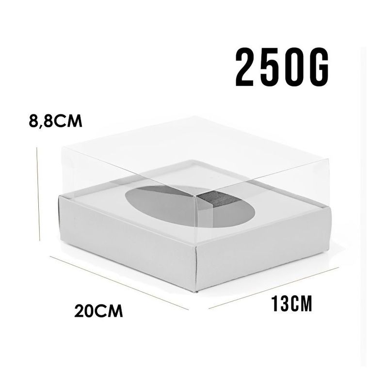 Caixa Ovo de Colher - Meio Ovo de 250g - 20x13x8,8cm - Kraft - 5 Unidades - Assk - Páscoa Magazine 25